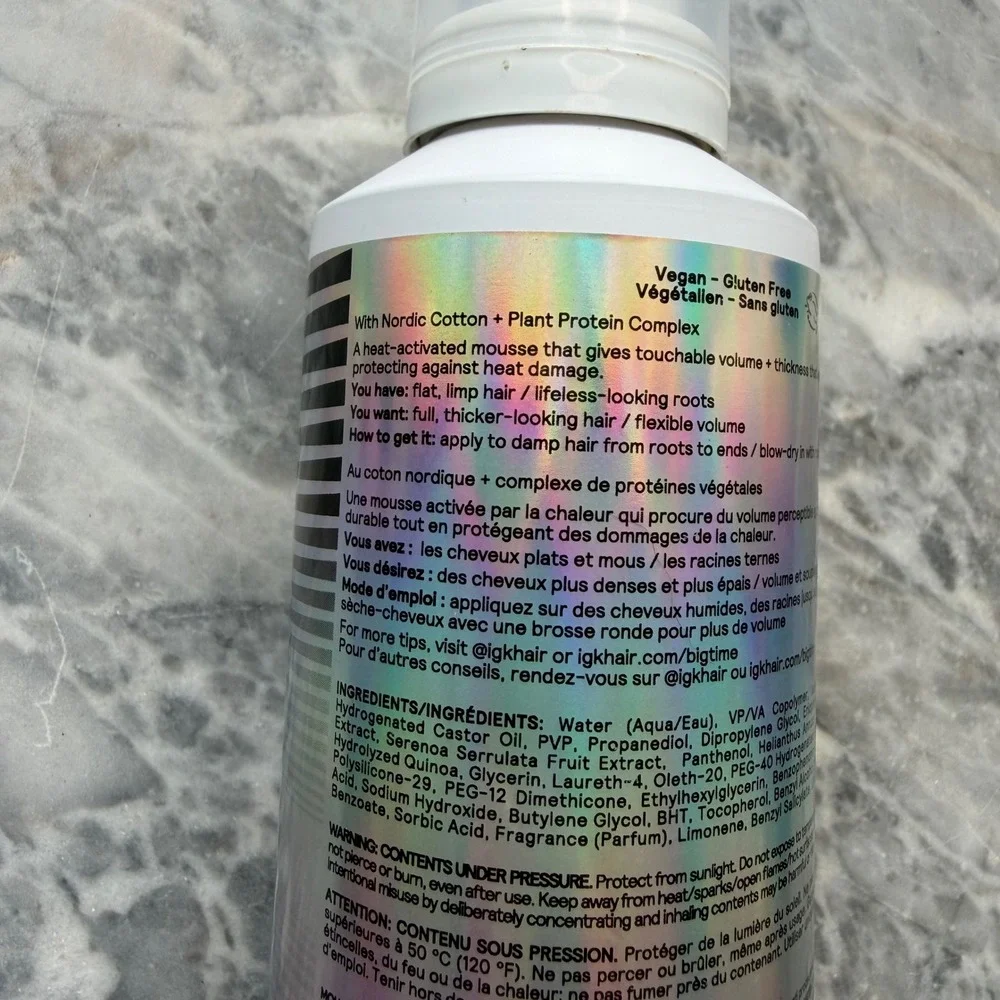 IGK Big Time Volume and Thickening Mousse